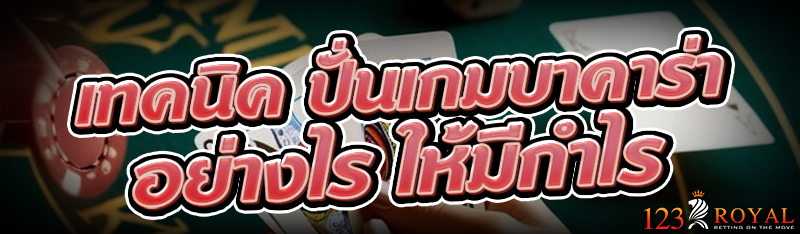 เทคนิค ปั่นเกมบาคาร่า อย่างไร ให้มีกำไร